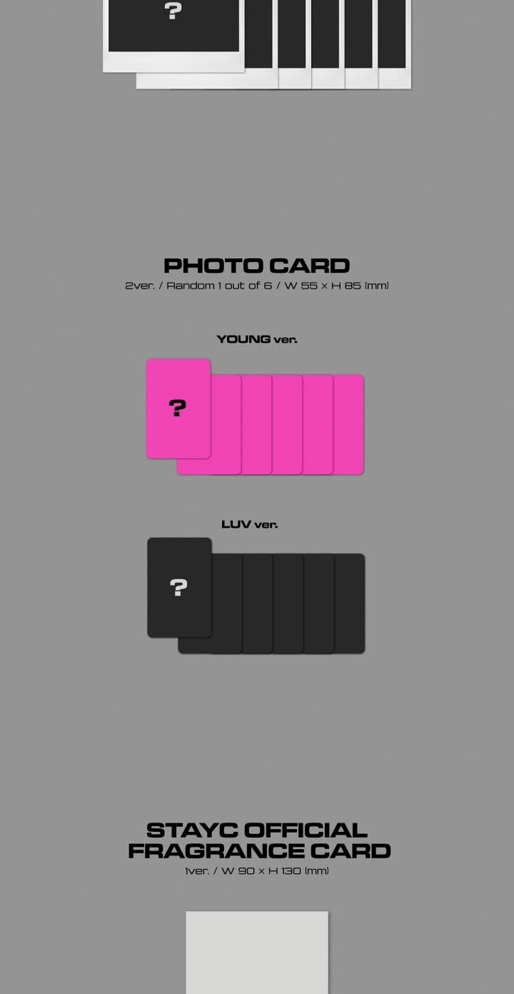 STAYC Young Version fragrance card adds a subtle unboxing moment
