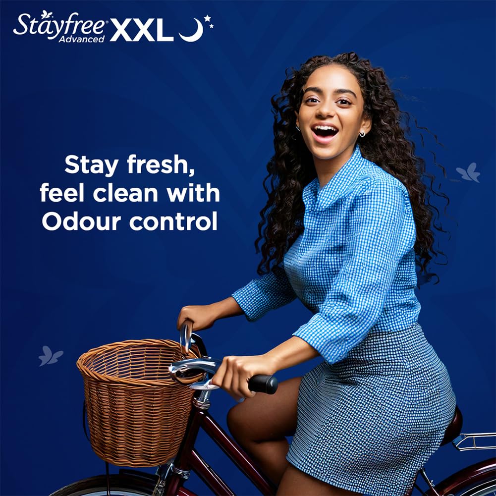 Stayfree Advanced XL All Night pad interior grid pattern.