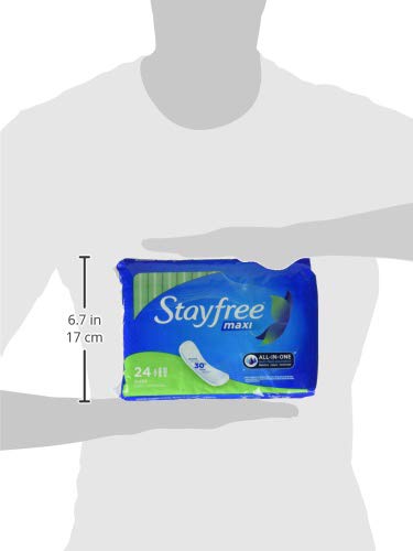 Stayfree Maxi Pad Super Wingless adhesive fit stays in place.