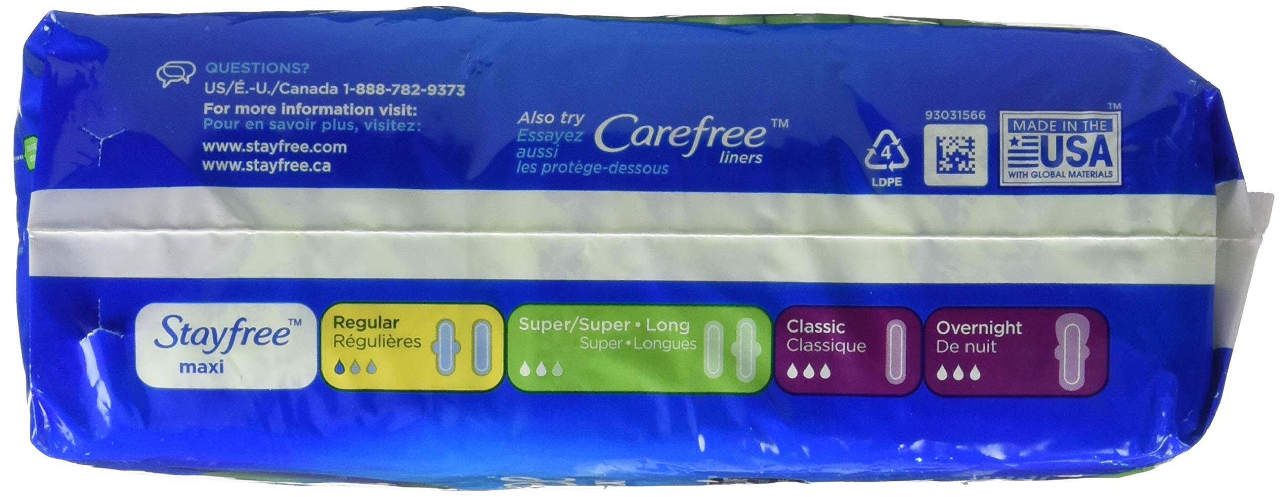 Stayfree Maxi Pad Super Wingless overnight coverage for heavy days.