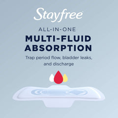 Stayfree Maxi Pads for Women Super quick-absorbing quilt showcases rapid moisture absorption
