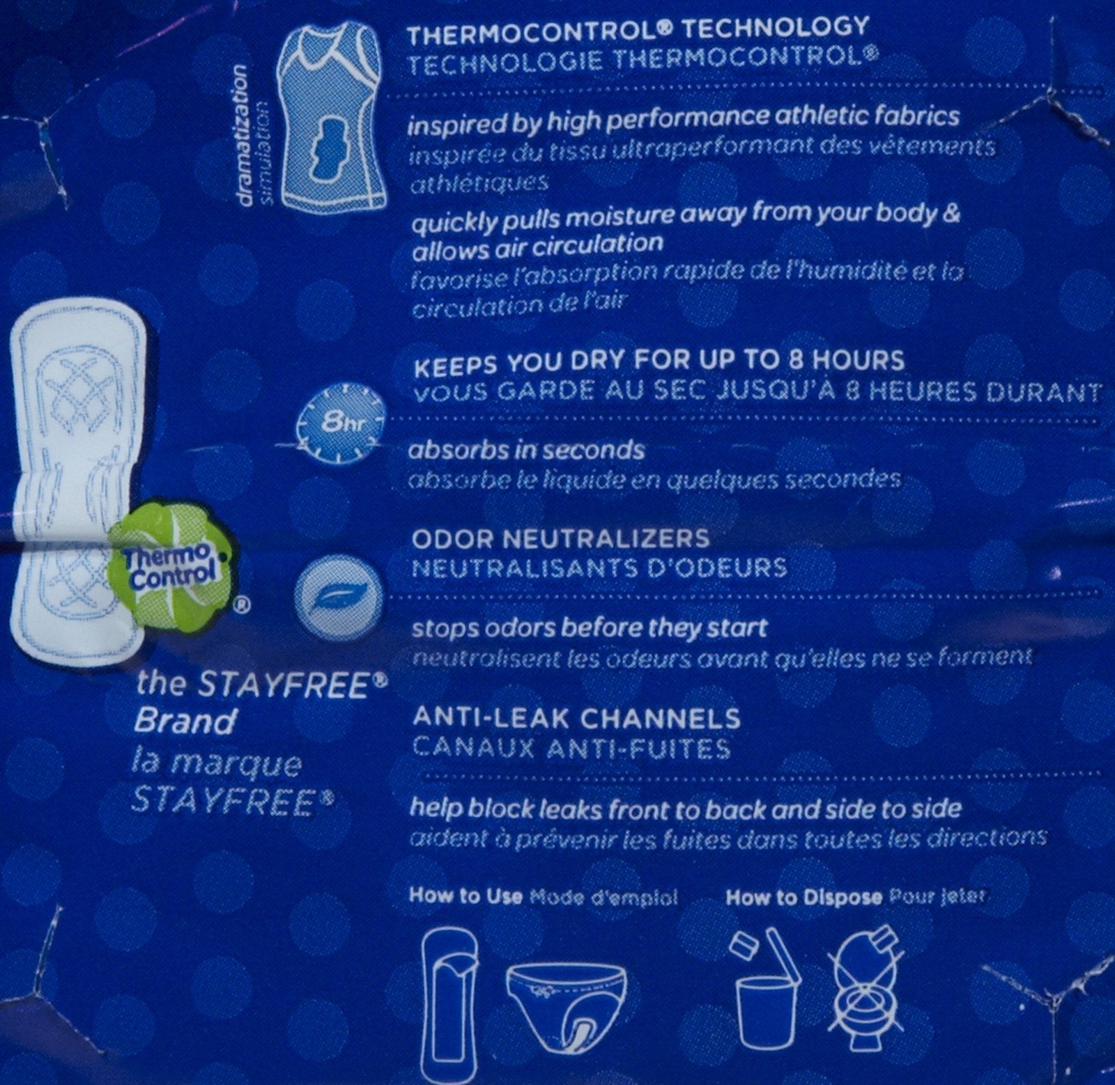 Stayfree Maxi Pads Regular-10ct featuring anti-leak core for reliable all-day protection.