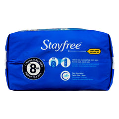 Stayfree reg maxi pad 24ct adhesive strips keep pad in place.