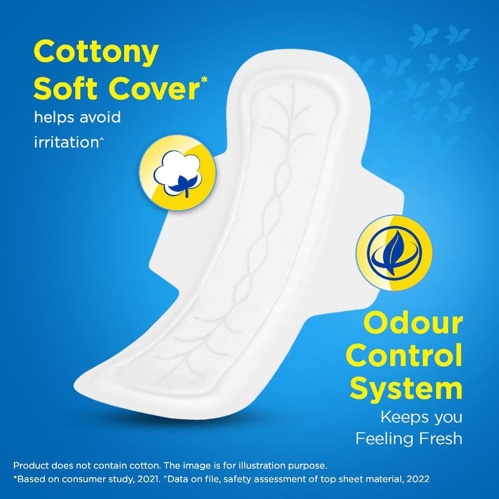 Stayfree pad in a travel kit highlighting discreet protection and comfort