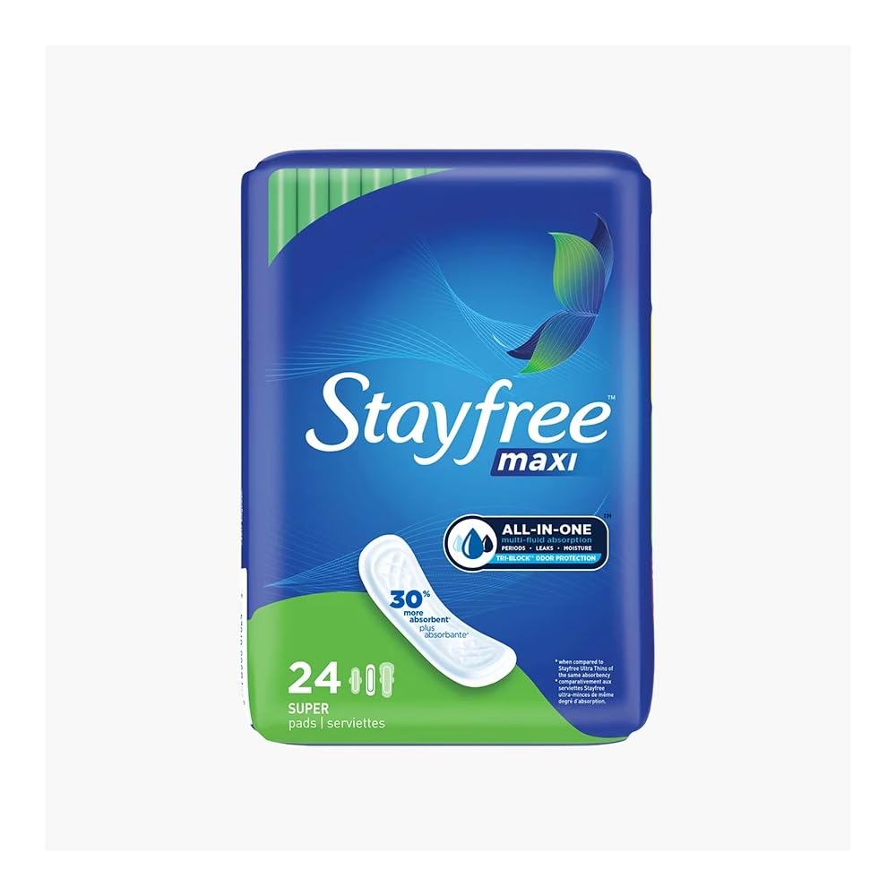 Stayfree Super Maxi Pads with Thermo Control helping you stay dry and comfortable during active days.