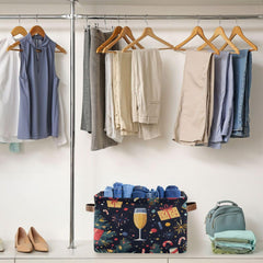 STAYTOP basket in closet setup demonstrates organized storage and tidy decor.