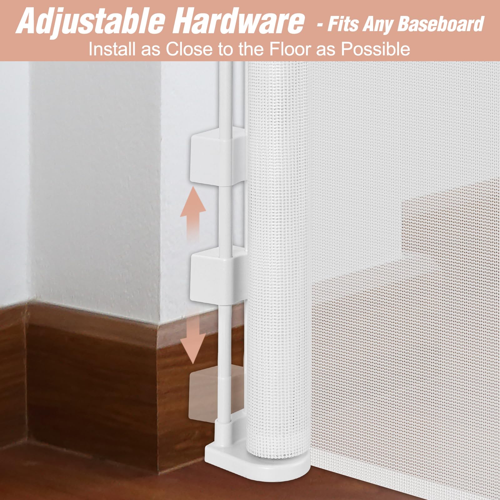 Stcockis adjustable baseboard hardware fits various baseboard styles securely