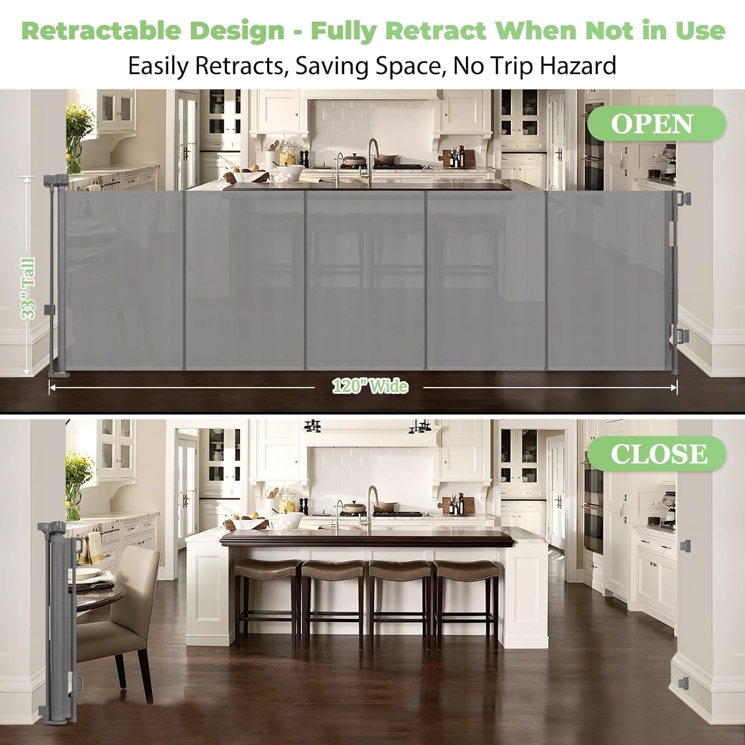 Stcockis baseboard adjustable brackets ensure a seamless fit.