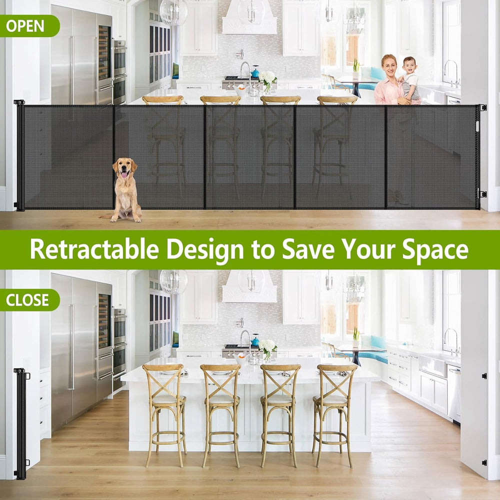 Stcockis indoor-outdoor gate in black for versatile use