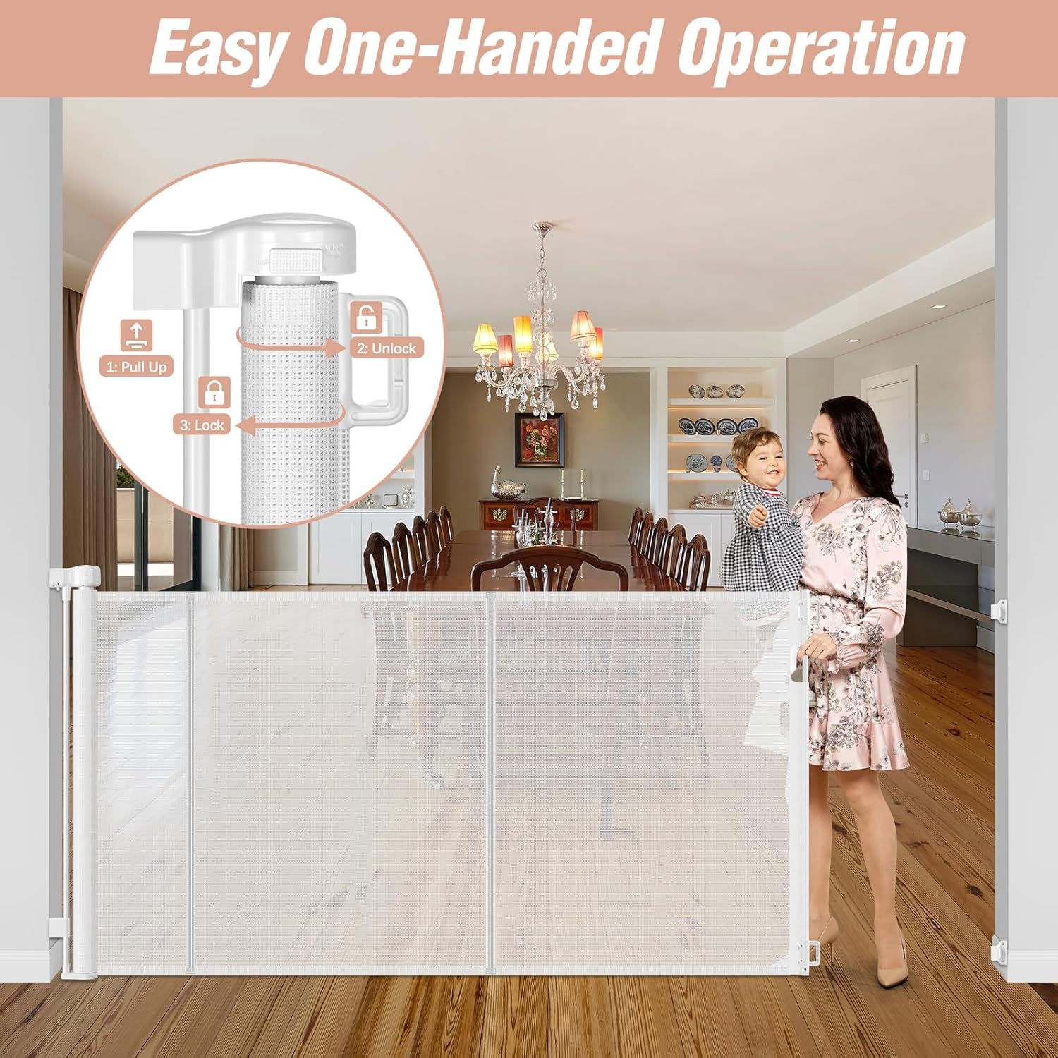 Stcockis one-handed operation enables easy access with child and pet safety
