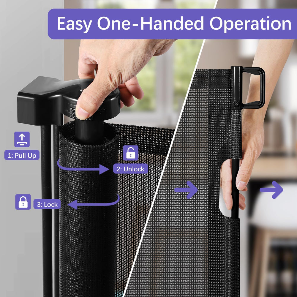 Scratch-resistant mesh remains clear when pets brush against it.