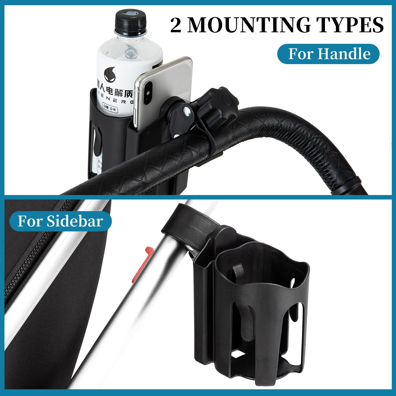 SteAnny adjustable clip diameter for a snug fit on various bars.