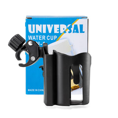 SteAnny stroller cup holder clipped to a handle, secure and stable.