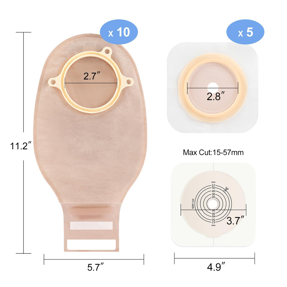 Steawoce colostomy bags 2-piece system demonstrates easy bag changes without removing skin barrier.