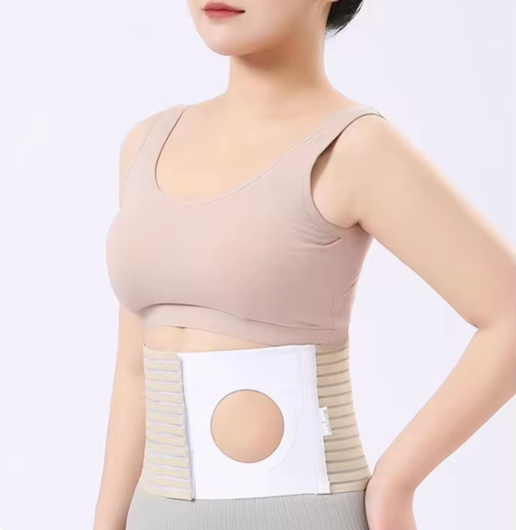 Steawoce ostomy belt—12 cm width for stable support and secure stoma pocket