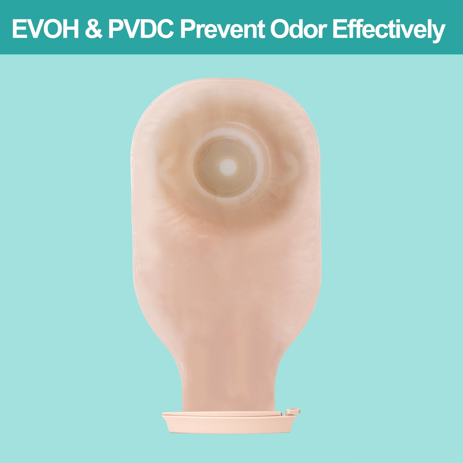 Steawoce transparent side enables easy visual inspection of the stoma.