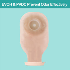 Steawoce transparent side enables easy visual inspection of the stoma.