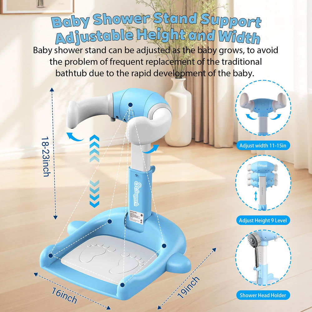 SteelSuperb baby bath stand easy-clean edges simplify post-bath cleanup.
