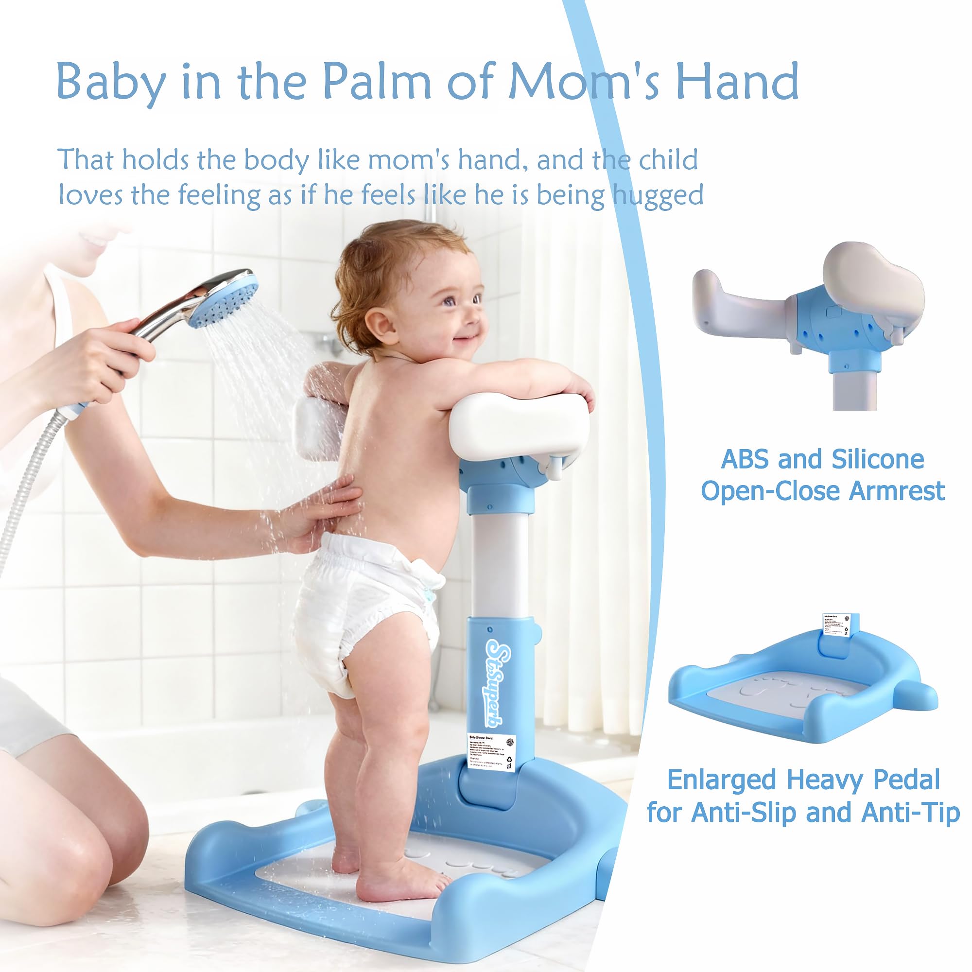 SteelSuperb baby bath stand with height adjustment for growing toddlers.