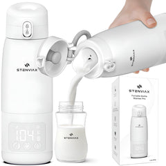 Stenviax Bottle Warmer Pro LED display shows precise temperature for easy on-the-go feeding.