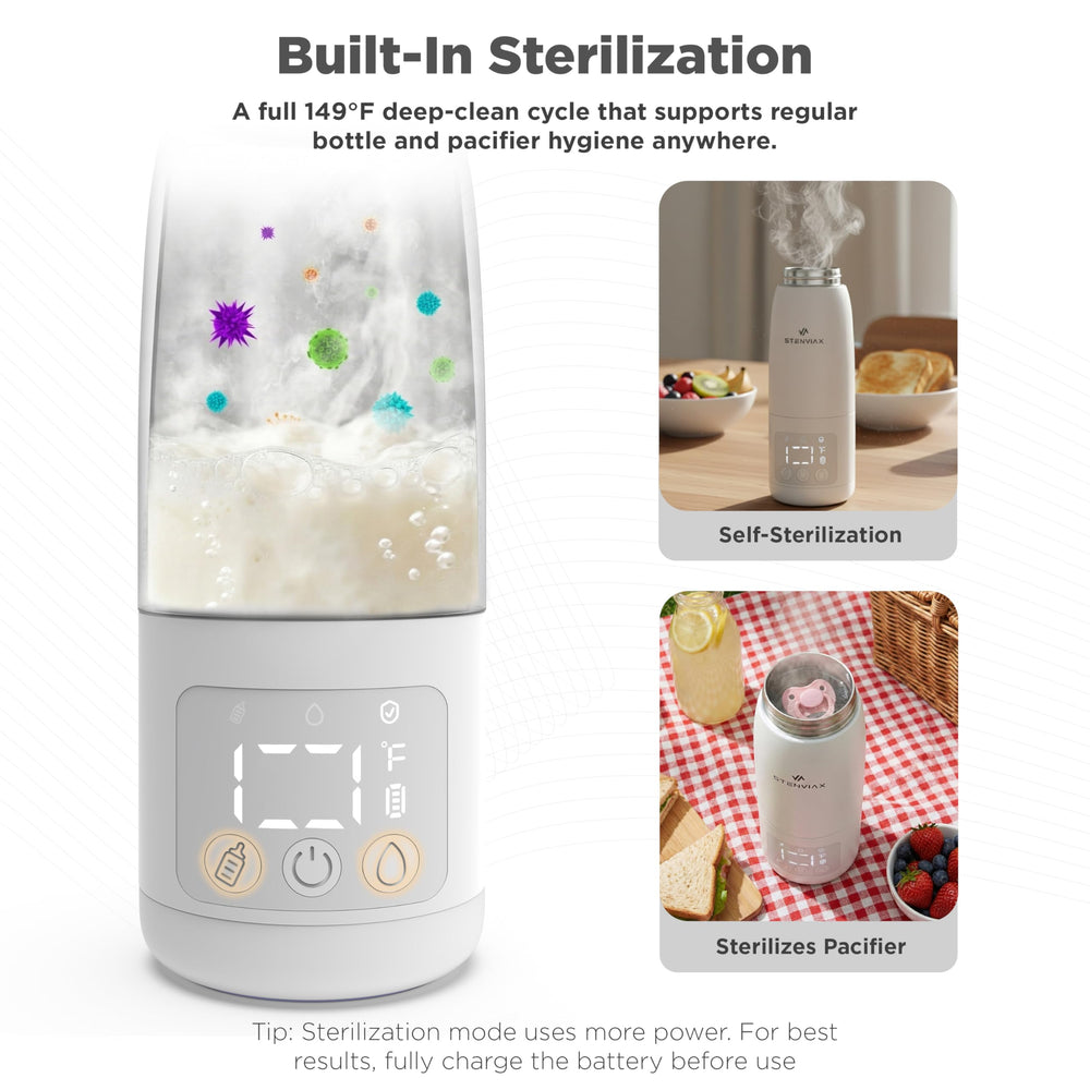 Stenviax Bottle Warmer Pro night feed safety aids late-evening setups.