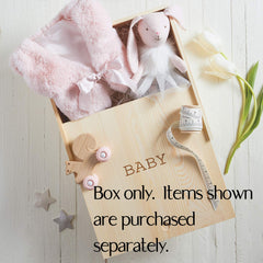 Front view of Stephan Baby keepsake box highlighting clean lines and quality
