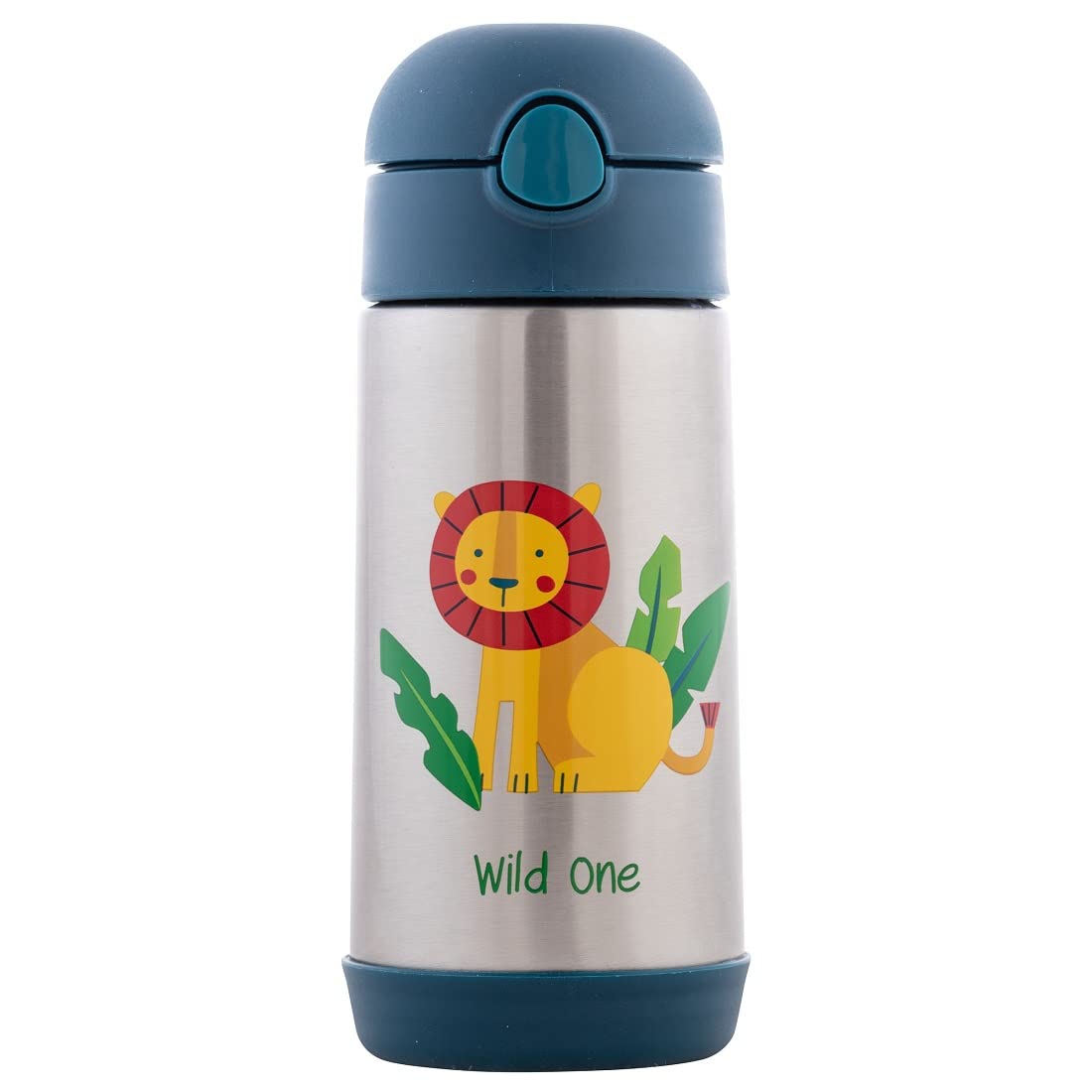 Stephen Joseph double-wall bottle keeps drinks cooler longer for kids on the go.