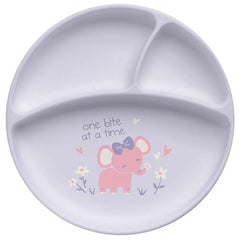 Stephen Joseph elephant silicone baby plate with suction keeps meals in place and reduces spills