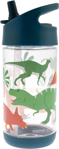 Stephen Joseph bottle with two included straws for family use.
