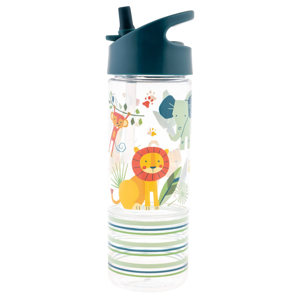 Stephen Joseph kids sip and snack bottle with flip-top lid for leak-free on-the-go