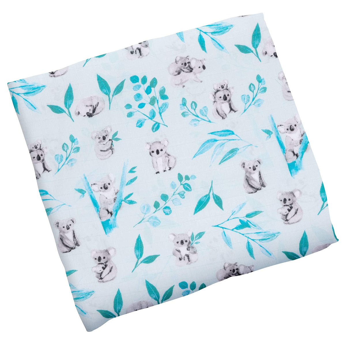 Stephen Joseph Koala muslin swaddle blanket offers soft, breathable cotton for cozy swaddling.