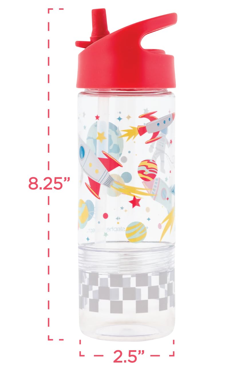Stephen Joseph Sip and Snack Rainbow built-in snack compartment for meals on the go.