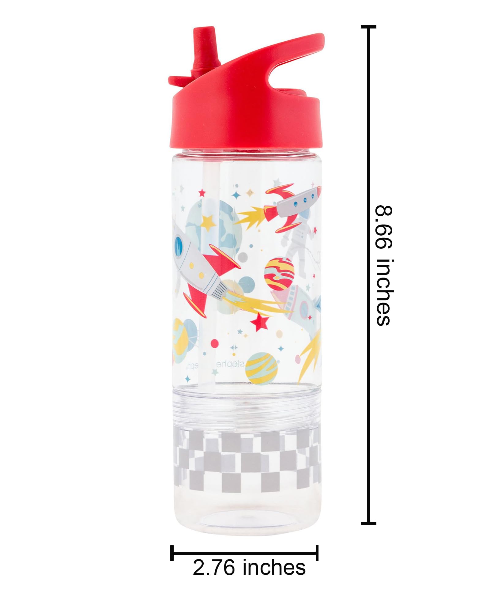 Stephen Joseph Space bottle, top-rack dishwasher safe for busy families.