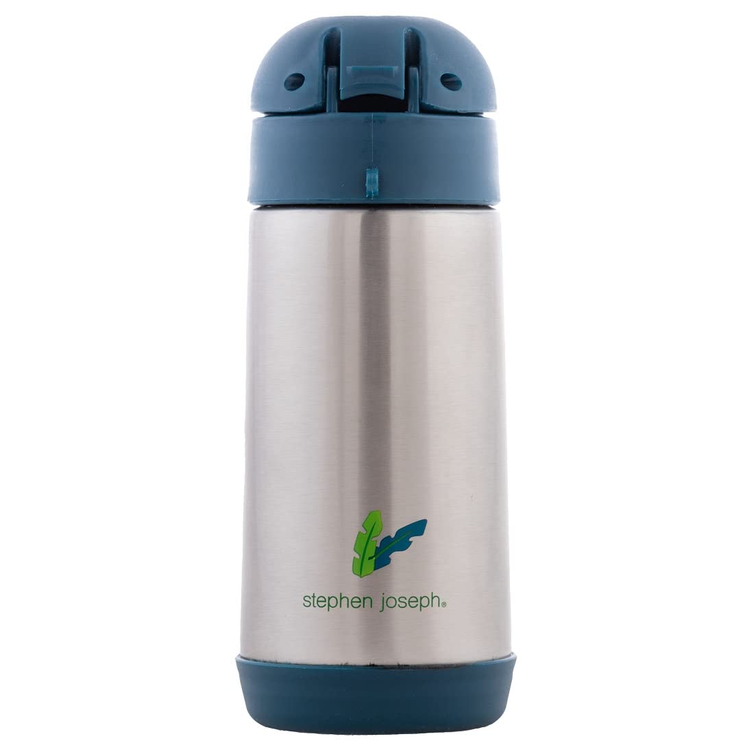 Stephen Joseph stainless steel body provides durable hydration with BPA-free protection.