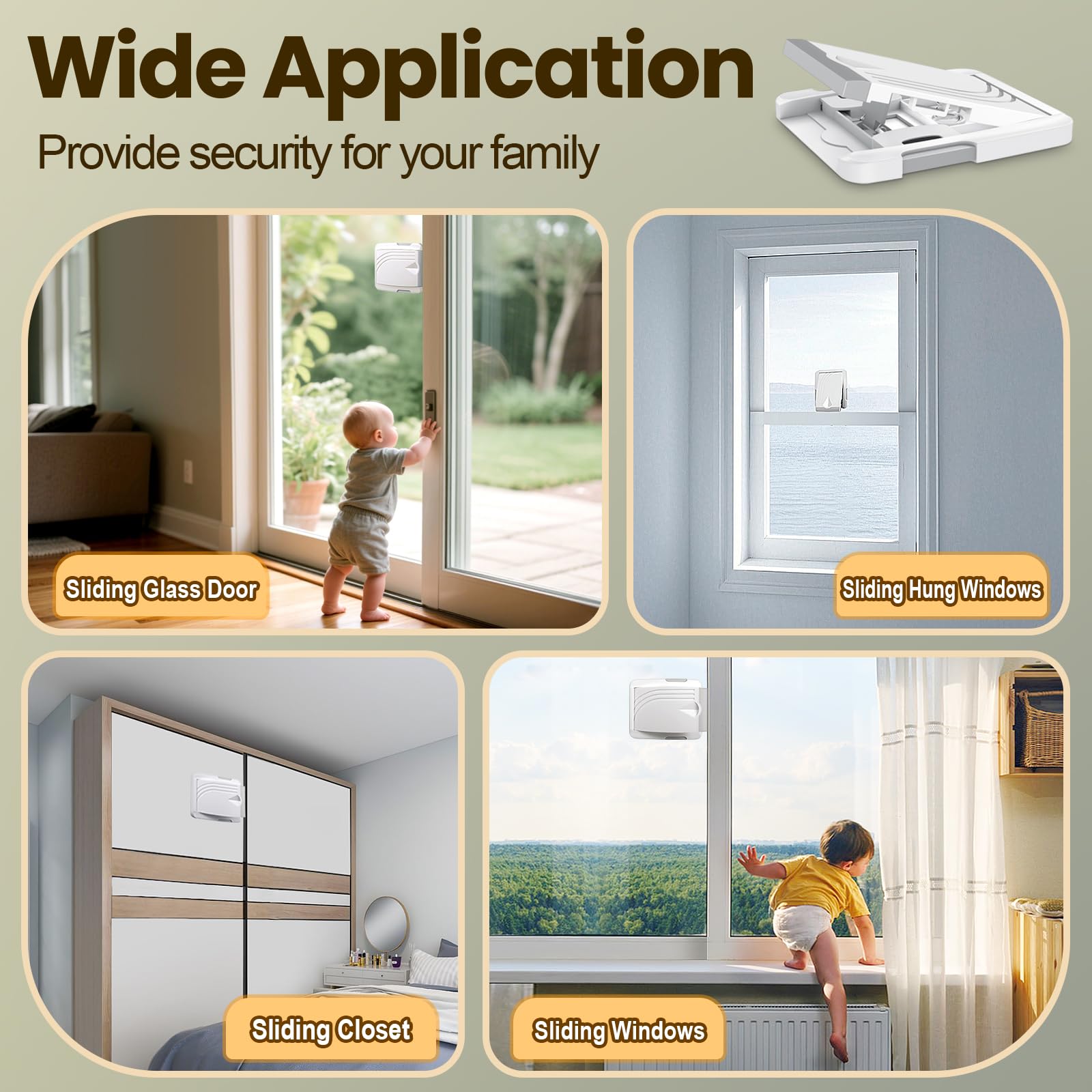 STERGDE lock in use on a glass door, ready to protect.