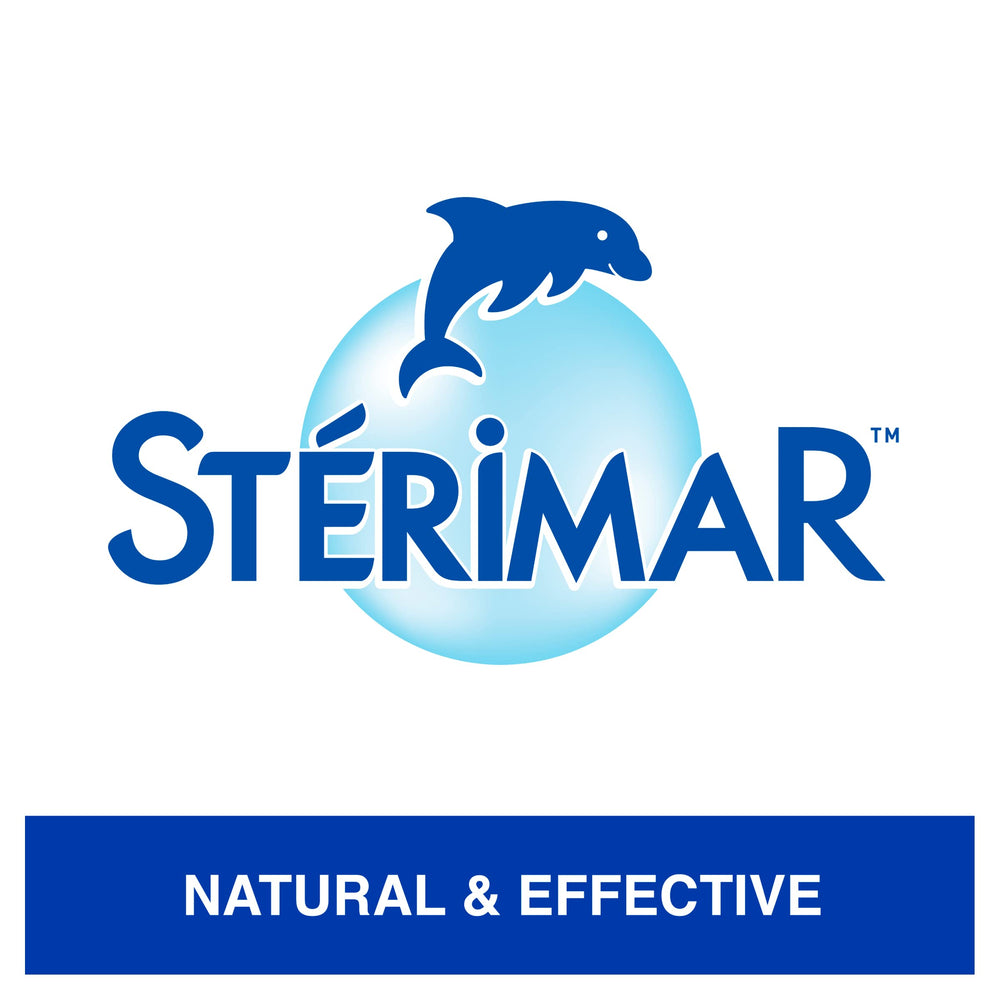 Sterimar Baby usage positioned tilt for gentle nasal application.