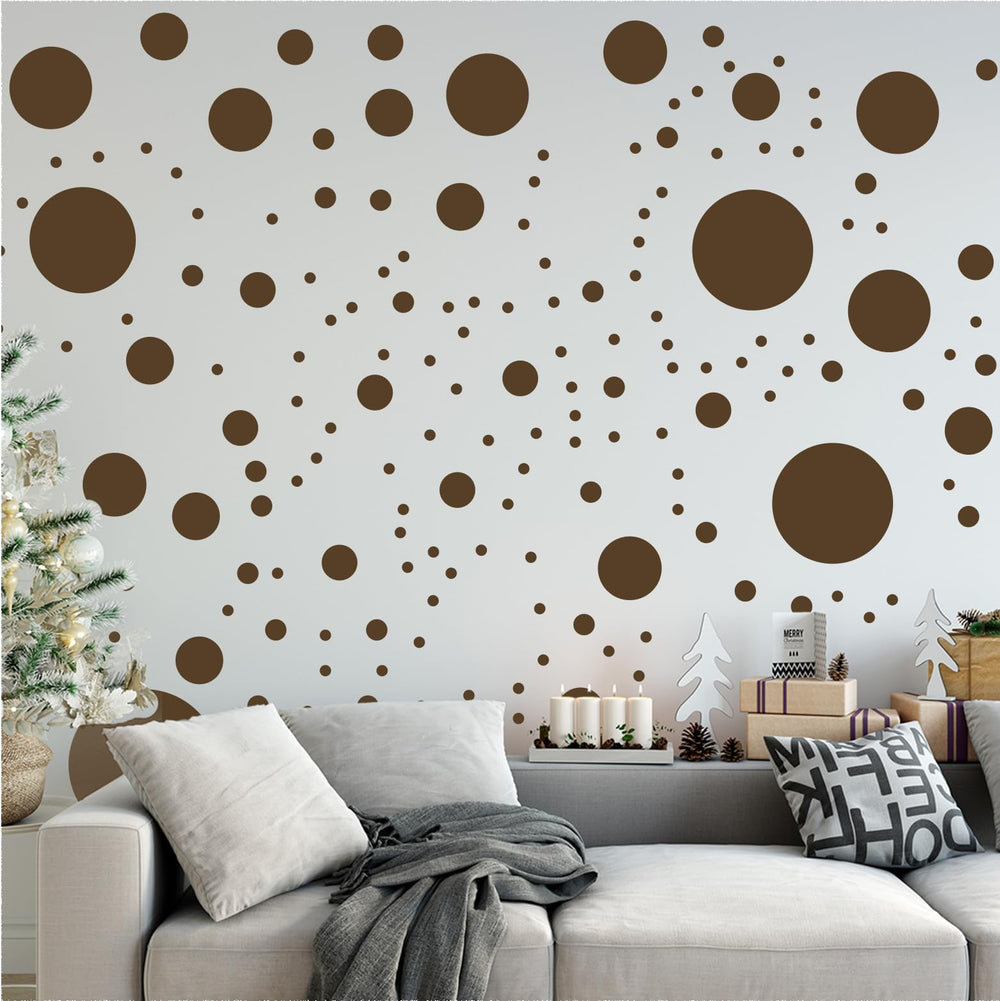 StickerDeen brown dots decorate kid-friendly bedrooms with a soft, warm vibe.
