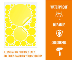 StickerDeen eight sheets of sixty-six dots per sheet for versatile wall decor.