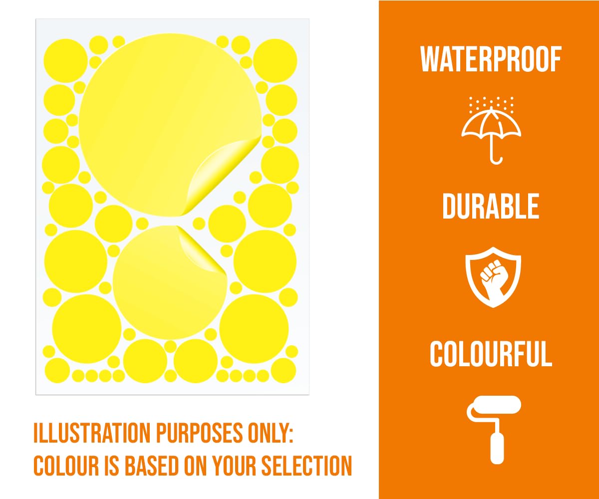 StickerDeen half-rainbow dots add color to classroom and playroom walls