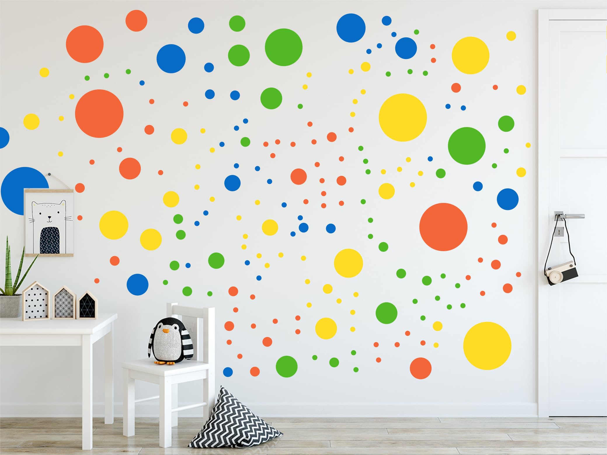 StickerDeen ideal dots for nurseries, bedrooms, living rooms, and classrooms