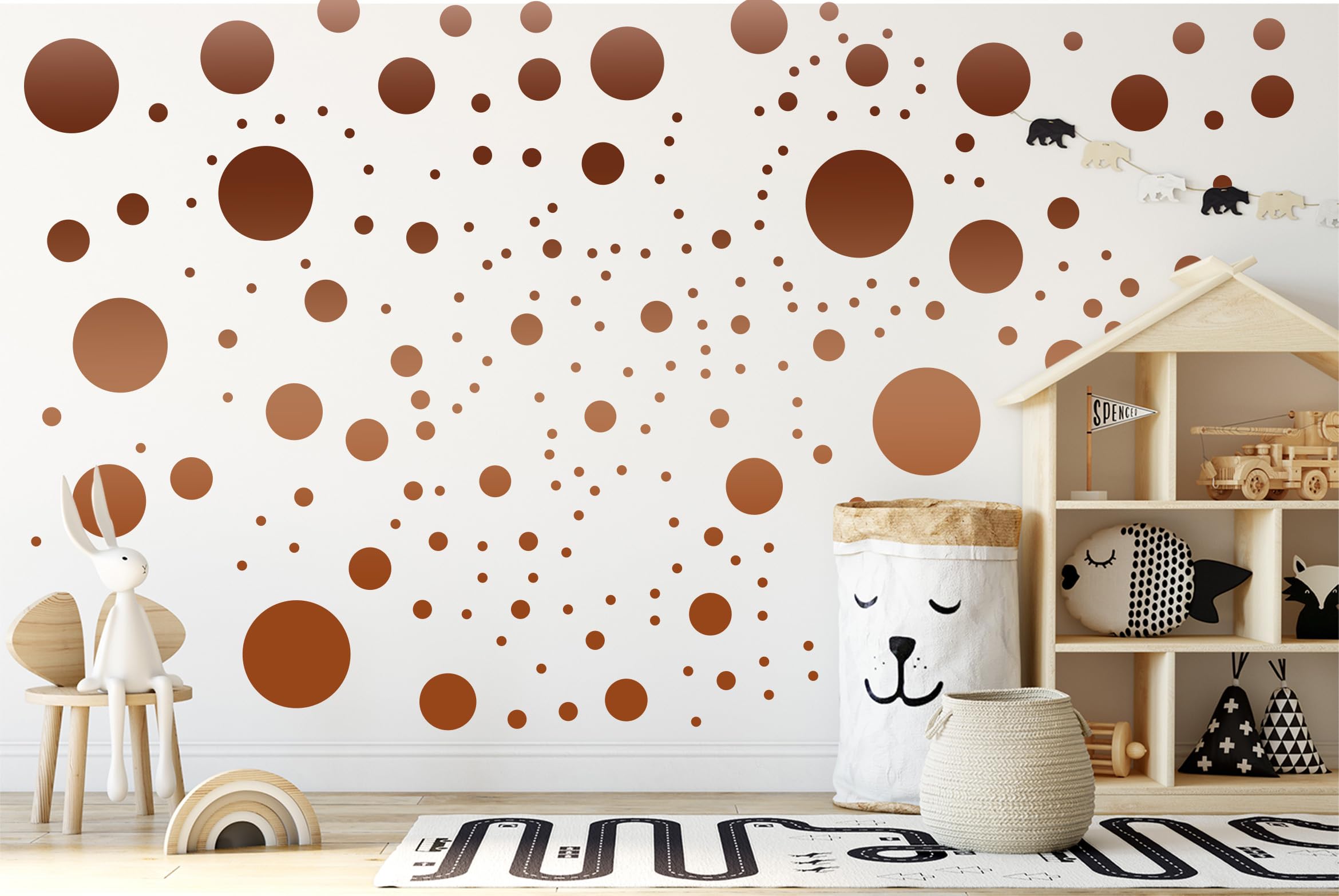 StickerDeen nursery and playroom decor dots for quick updates.
