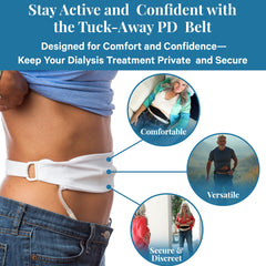 Stickman Dialysis Adjustable Strap demonstrates versatile fit for various body sizes
