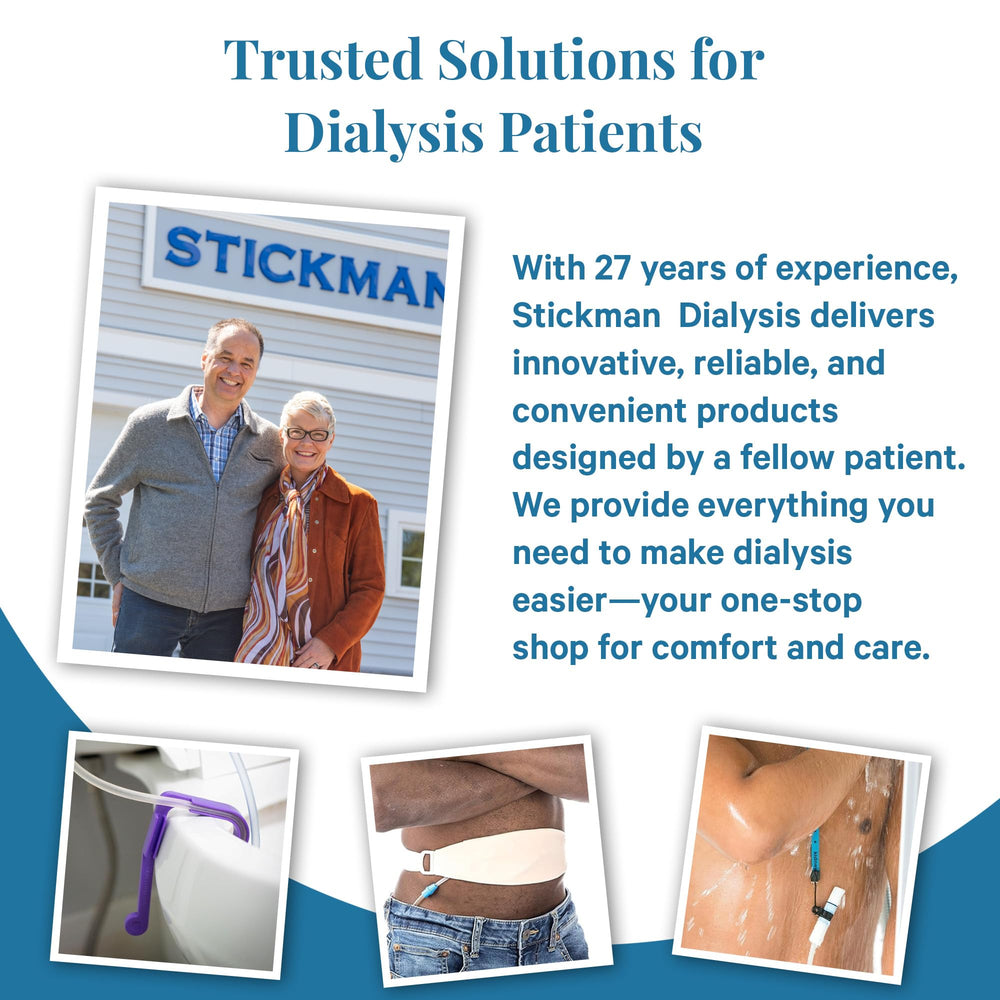 Stickman Dialysis Original Tuck-Away Belt packaged for travel