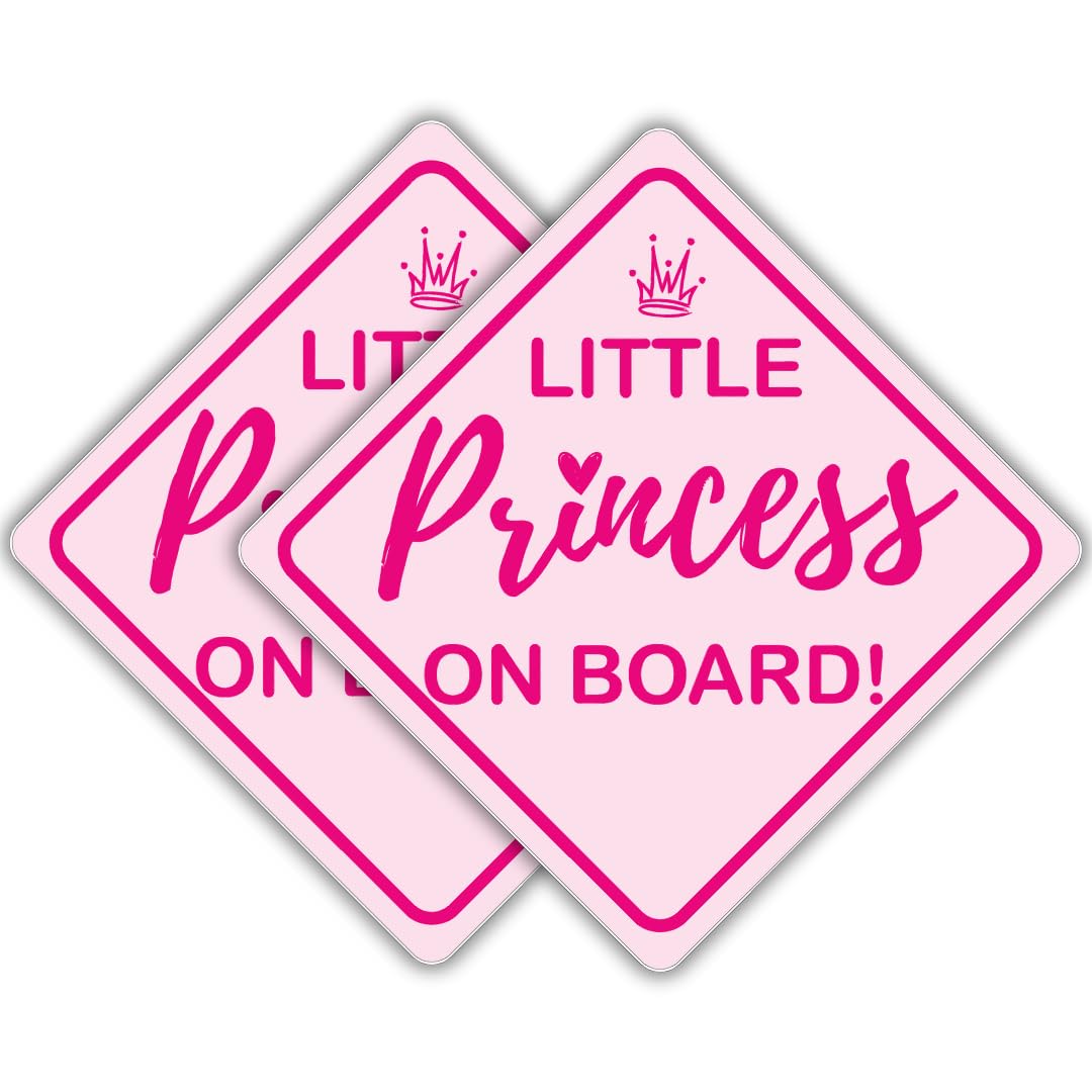 STIXORAMA baby on board princess sticker for cars enhances visibility for drivers