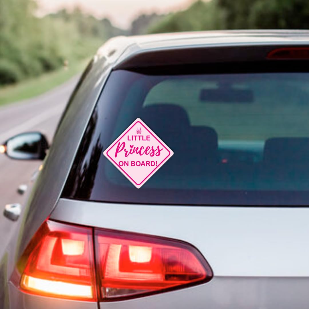 STIXORAMA baby on board princess decal for car windows signals care to others