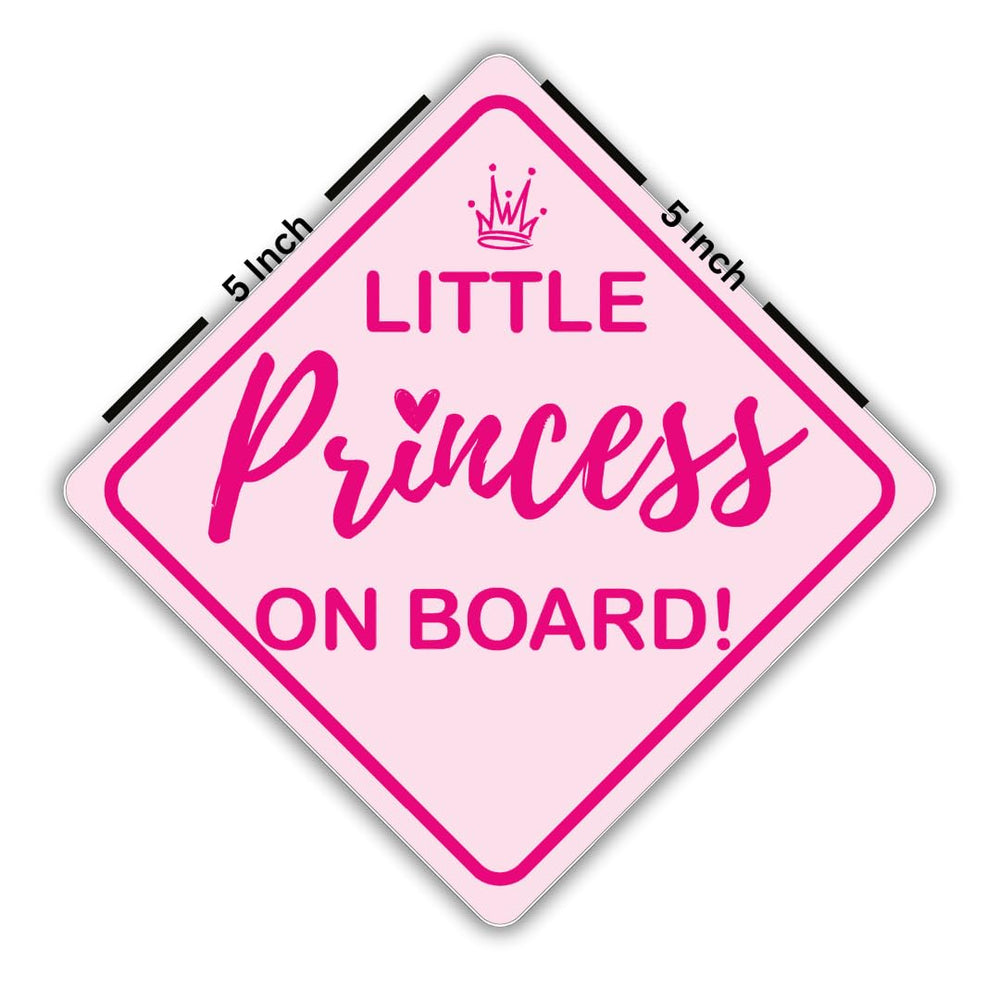 STIXORAMA car sticker baby on board princess for quick vehicle recognition
