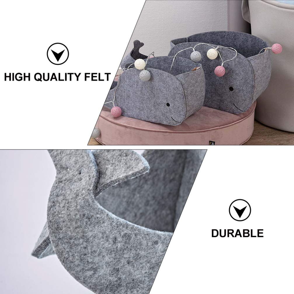 STOBOK sturdy felt bin stands up to daily use in playrooms.