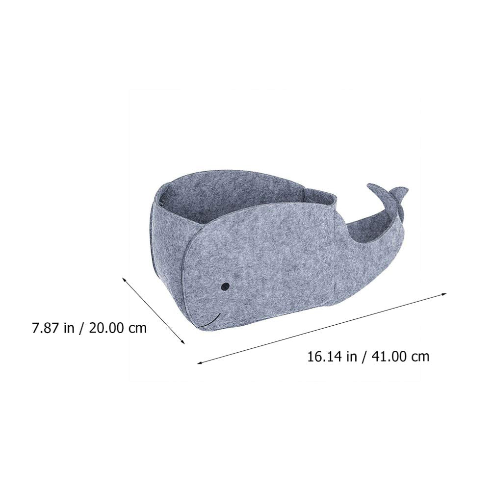 STOBOK toy storage bin with whale design keeps clutter under control.
