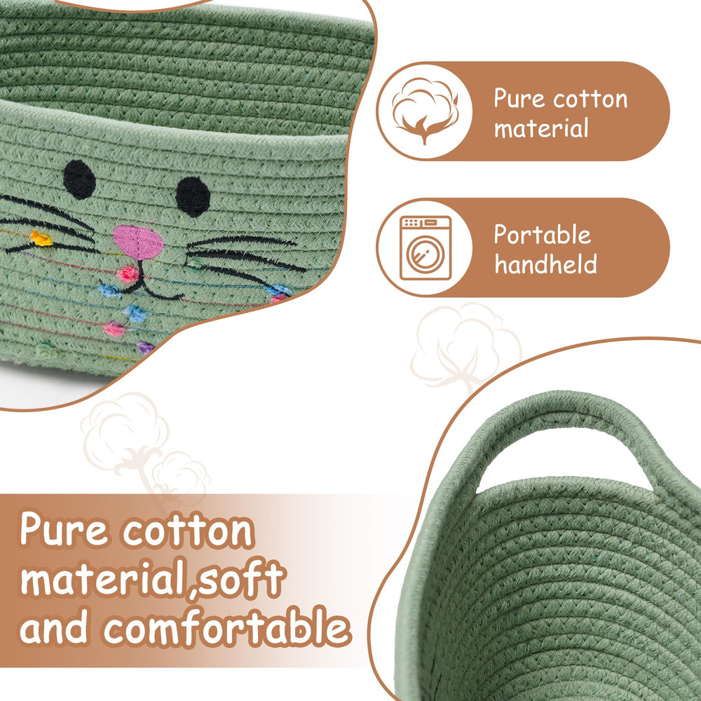STOBS K cotton rope storage basket for toy organization in nursery