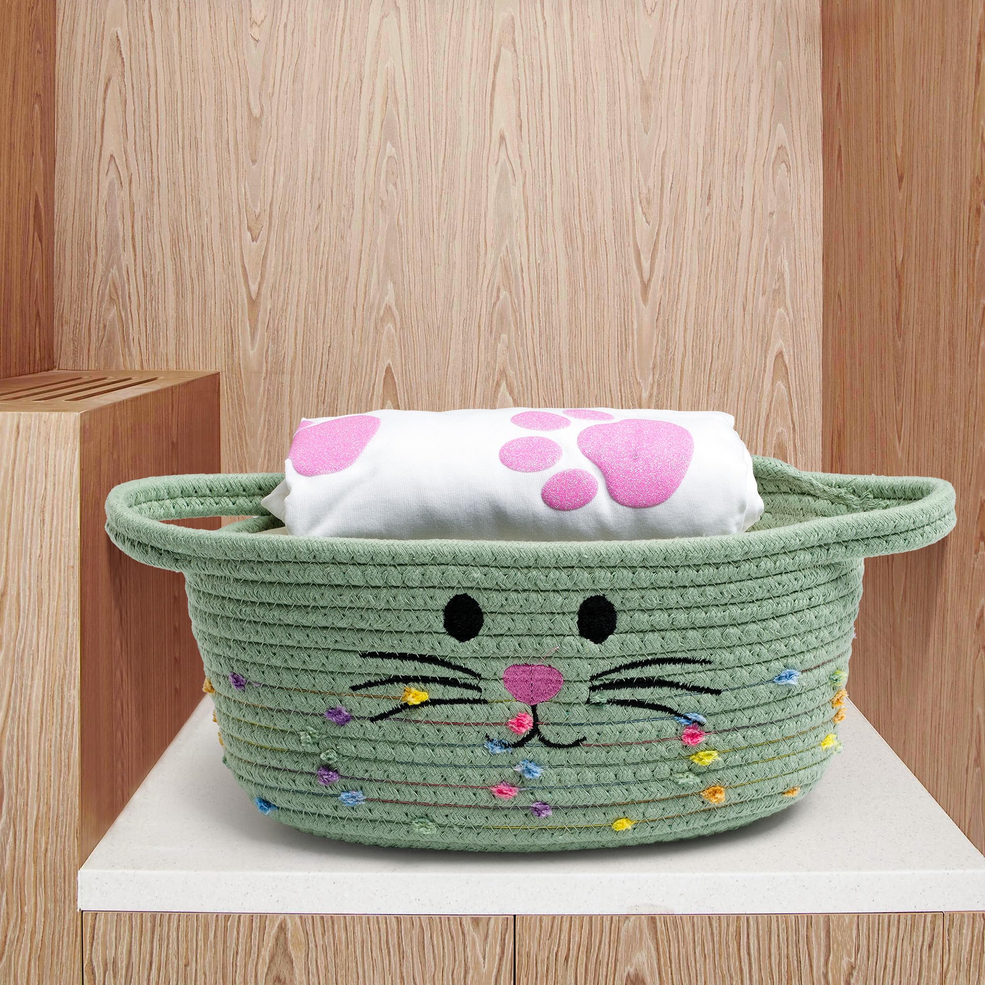 STOBS K living room storage basket blending with modern decor